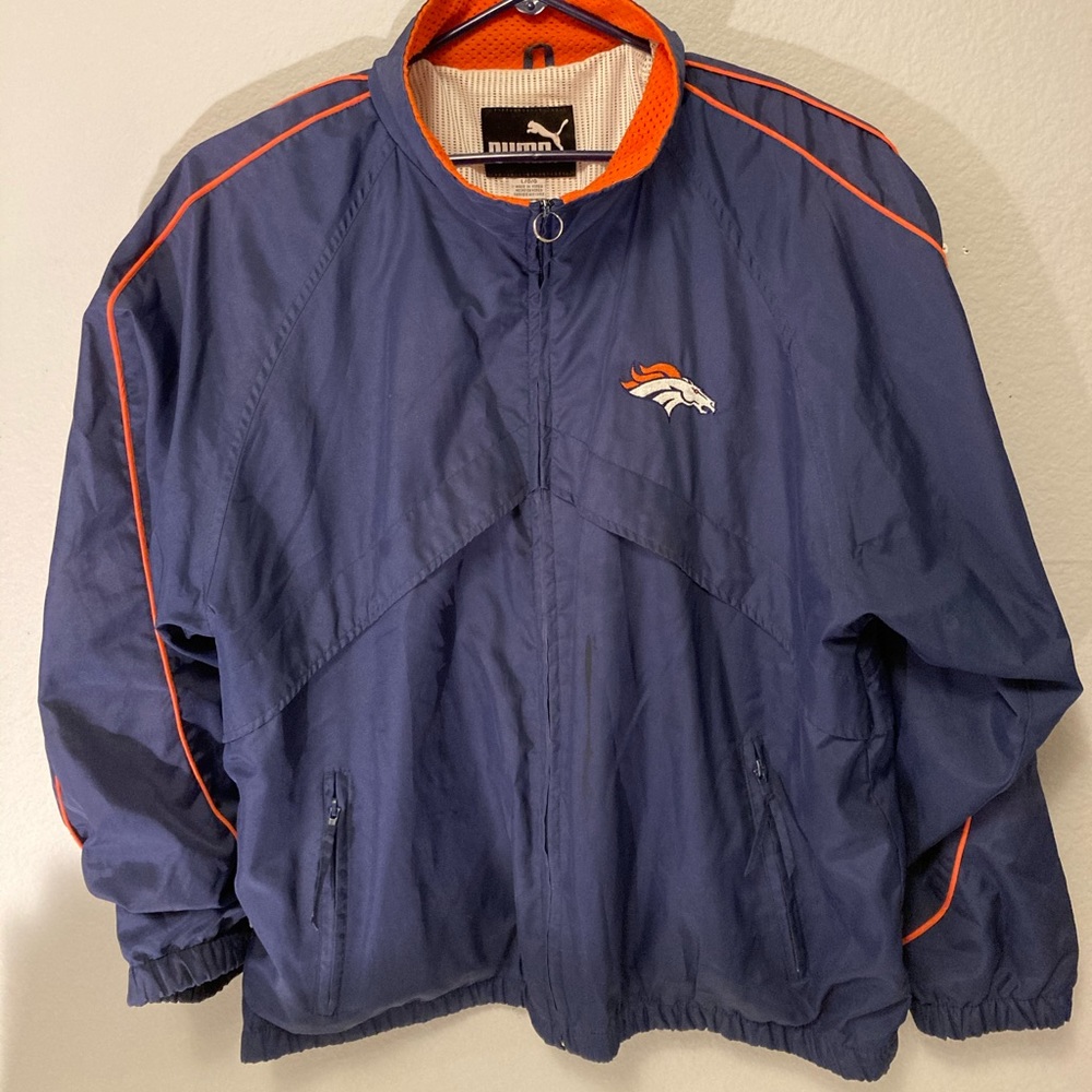 Denver Broncos windbreaker jacket . SZ large